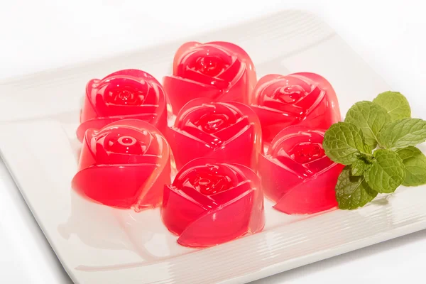 Close up of colorful thai jelly ,thai delicious dessert — Stock Photo, Image