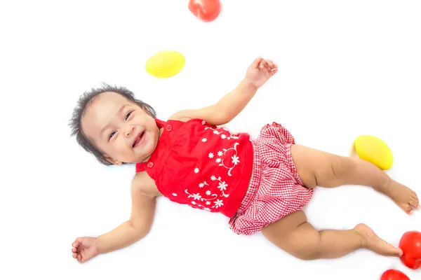 Asian baby on white back ground — Stock Photo, Image