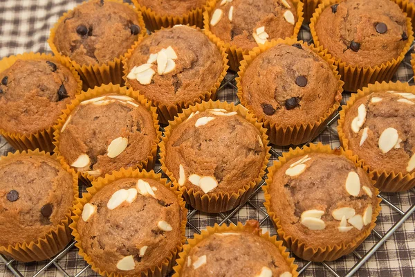 Torta tazza di banana sulla cottura — Foto Stock