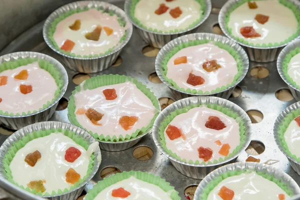 Preparar fazer bolo de lã de algodão — Fotografia de Stock