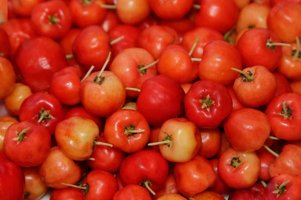 Barbados cherry (Malpighia glabra L.) ,fresh fruit background — Stock Photo, Image