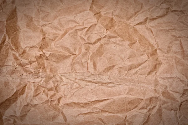 Papier brun froissé fond ou texture — Photo