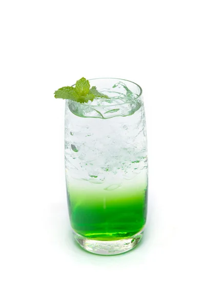 Italian Soda drink with mint isolate on white — Stock Photo, Image