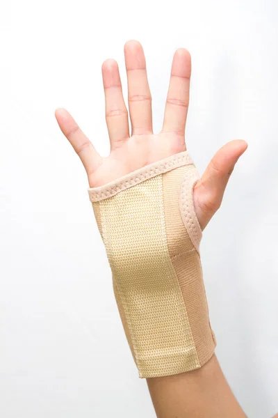 Wrist with brace support ,sport injury — Stock Photo, Image