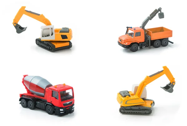 Ensemble de collecte de transport de construction de jouets mixtes . — Photo