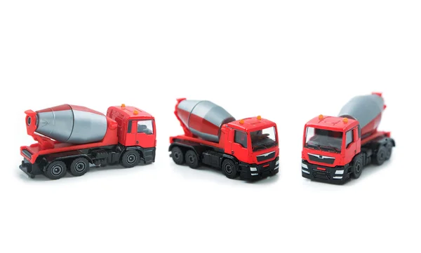 Ensemble de camion jouet coloré isolé sur fond blanc — Photo