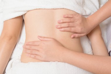 Derin masajdan sonra Closeup güzel Asyalı kadın