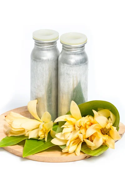 Champaka essential oil decoration for Thai spa setting — Stock Photo, Image