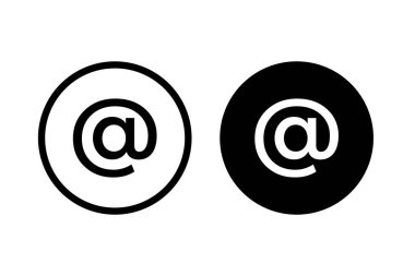 Posta vektör simgesi. E- posta simgesi. Zarf çizimi. Mesaj, sosyal e-posta dairesel düğmesi beyaza izole edildi. Sembol, logo, vektör çizimi. Web için düzenlenebilir vuruş ve düz tasarım biçimi