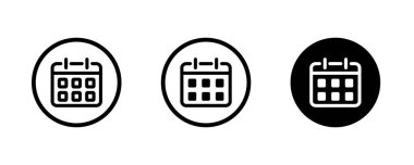 Takvim simgesi. Vektör ay tarihi Zaman Bitiş Tarihleri