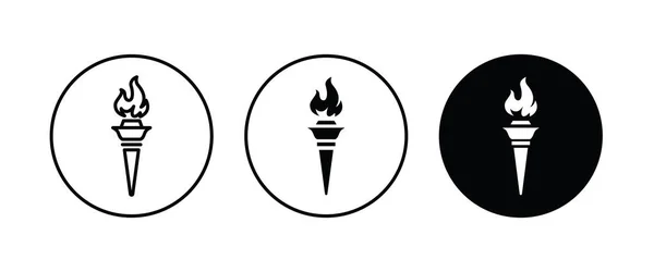 Icônes Victory Flame Fire bouton, vecteur, signe, symbole, logo, illustration, coup modifiable, style plat isolé sur pictogramme linéaire blanc — Image vectorielle