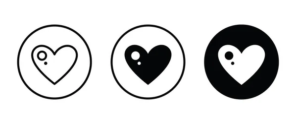 Heart Icon set. Love Like icons. Valentines Day sign, emblem isolated on white background Editable and Flat style symbol for graphic and web design, logo,pictogram Vector — Stock Vector