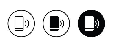 Telefon ikonu. Mobil, Yardım Hattı, Akıllı Telefon simgeleri düğmesi, vektör, işaret, logo, illüstrasyon, düzenlenebilir vuruş, düz tasarım biçimi beyaz doğrusal pictogram üzerinde izole edilmiş