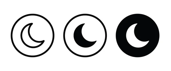 Mond-Icons-Taste, Vektor, Zeichen, Symbol, Logo, Illustration, editierbarer Strich, flacher Designstil isoliert auf weißem linearem Piktogramm — Stockvektor
