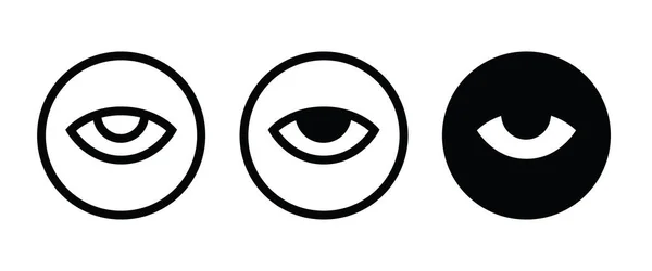 Ikona Vidění Vektor Oka Znak Symbol Logo Ilustrace Upravitelný Tah — Stockový vektor