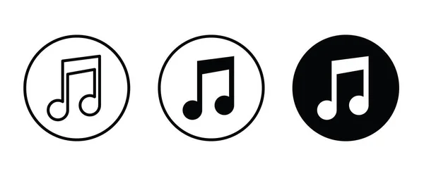 Icono Notación Musical Ilustración Del Símbolo Nota Musical Signo Clásico — Archivo Imágenes Vectoriales
