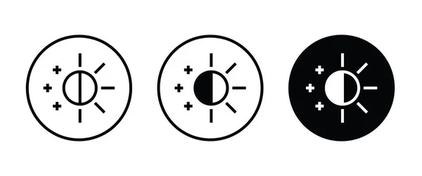 輝度アイコン 太陽の月のアイコンのベクトル図 — ストックベクタ