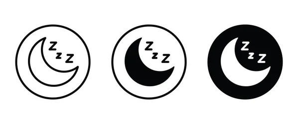Кнопка Иконки Луны Вектор Знак Символ Логотип Иллюстрация Редактируемый Штрих — стоковый вектор