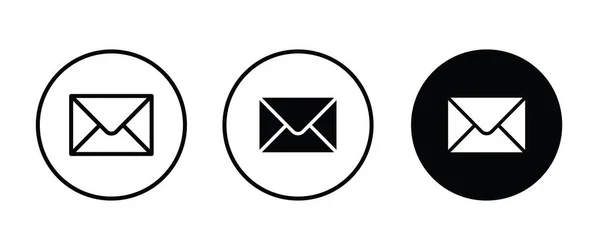 Ikona poczty, Ikony koperty e-mail przycisk, wektor, znak, symbol, logo, ilustracja, skok edytowalny, płaski styl projektowania izolowane na białym — Wektor stockowy