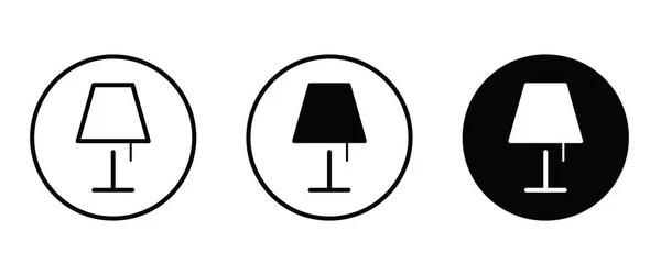 Nachtlampe Symbole Taste Elektrische Lampe Vektor Zeichen Symbol Logo Illustration — Stockvektor
