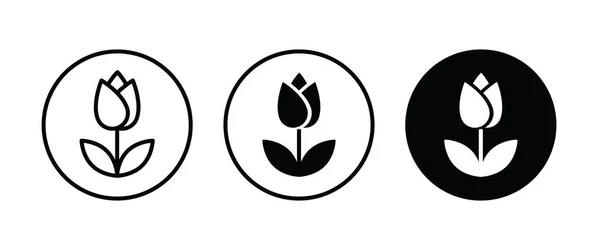 Tulpe Symbol Vektor, einfache Blume Symbole Taste, Vektor, Zeichen, Symbol, Logo, Illustration, editierbarer Strich, flache Design-Stil isoliert auf weiß — Stockvektor