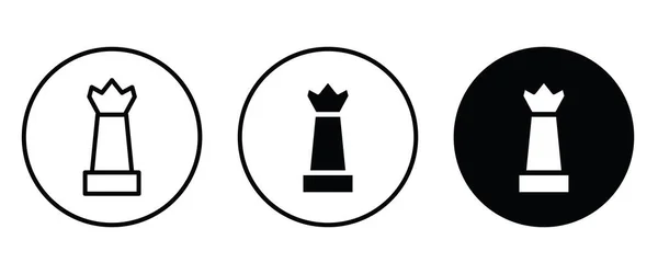 Schach-König-Symbol-Taste, Vektor, Zeichen, Symbol, Logo, Illustration, editierbarer Strich, flacher Design-Stil isoliert auf Weiß — Stockvektor