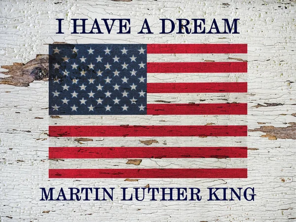 День Мартина Лютера Кинга Письмо Форме Слов Меня Мечта Текстурированная — стоковое фото