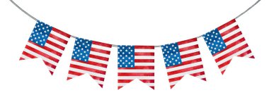 Ulusal renklerle boyanmış şenlikli dekorasyonlar