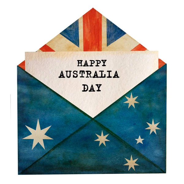美丽的澳大利亚国旗的绘制。包扎 — 图库照片