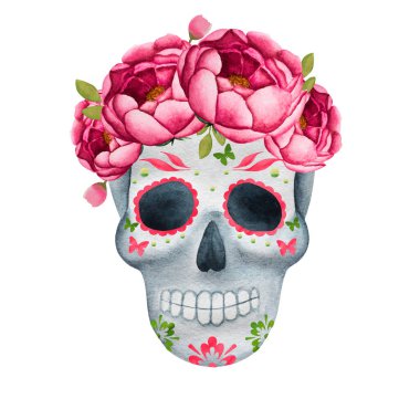 Ölüler Günü. Güzel suluboya resim. Yakın plan, insan yok.