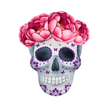 Ölüler Günü. Güzel suluboya resim. Yakın plan, insan yok.