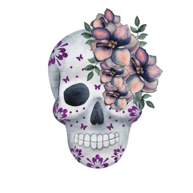 Ölüler Günü. Güzel suluboya resim. Yakın plan, insan yok.