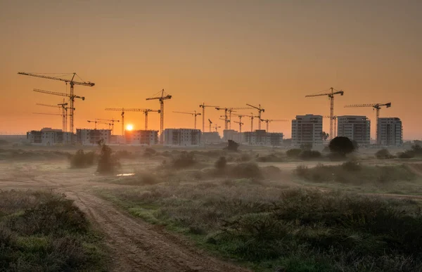 Ett Storslaget Bostadsområde Och Väg Ashkelon Israel December 2020 — Stockfoto