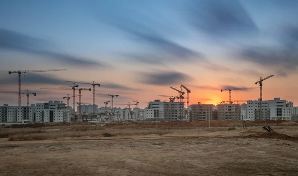 Construction Grandiose Quartier Résidentiel Une Route Dans Station Balnéaire Ashkelon — Photo