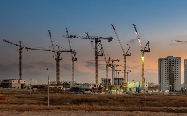 Storslagen Konstruktion Ett Bostadsområde Och Väg Semesterorten Ashkelon Södra Delen — Stockfoto