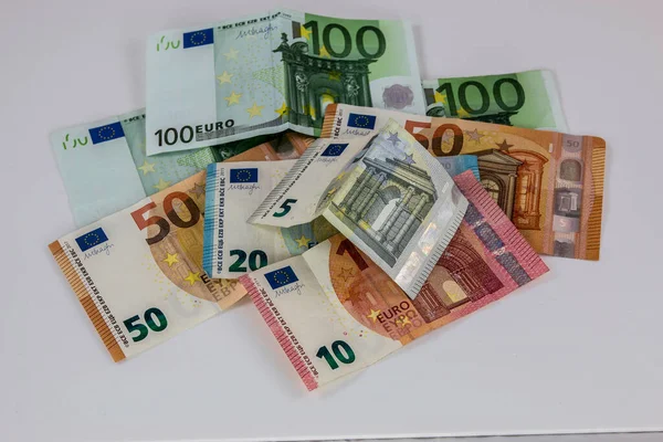 Une Arnaque Argent Faite Billets Euros — Photo