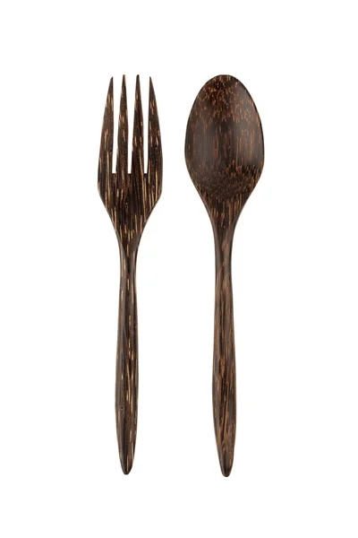 Wooden fork utensil — Stock Photo, Image