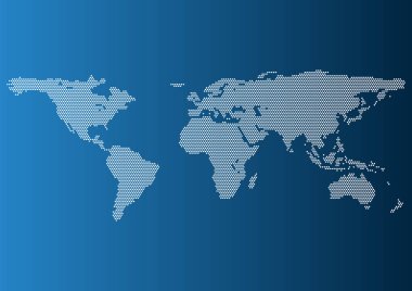 Gradyan renk arkaplanı üzerinde beyaz daire noktalı dünya haritası, EPS10 vektörü, bu görüntünün elementi Nasa tarafından desteklenmektedir