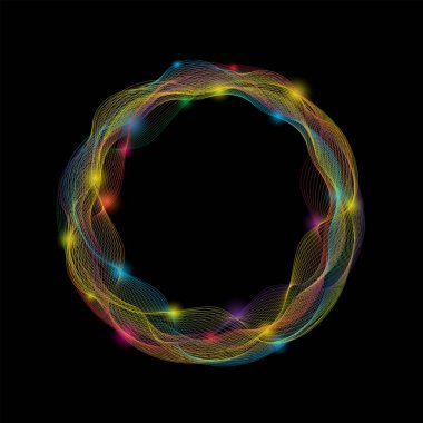 Dinamik Parçacık su dalgaları ve parçacıkları ile soyut arkaplan.