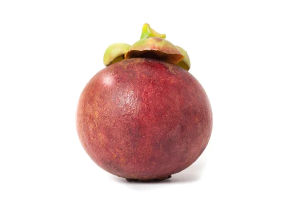 Mangosteen απομονωθεί σε λευκό φόντο — Φωτογραφία Αρχείου