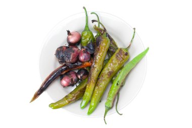 Tabakta ızgara sebze 