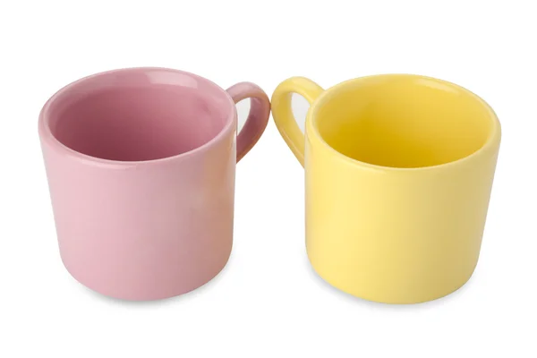 Pink and yellow cup — Stock Photo, Image