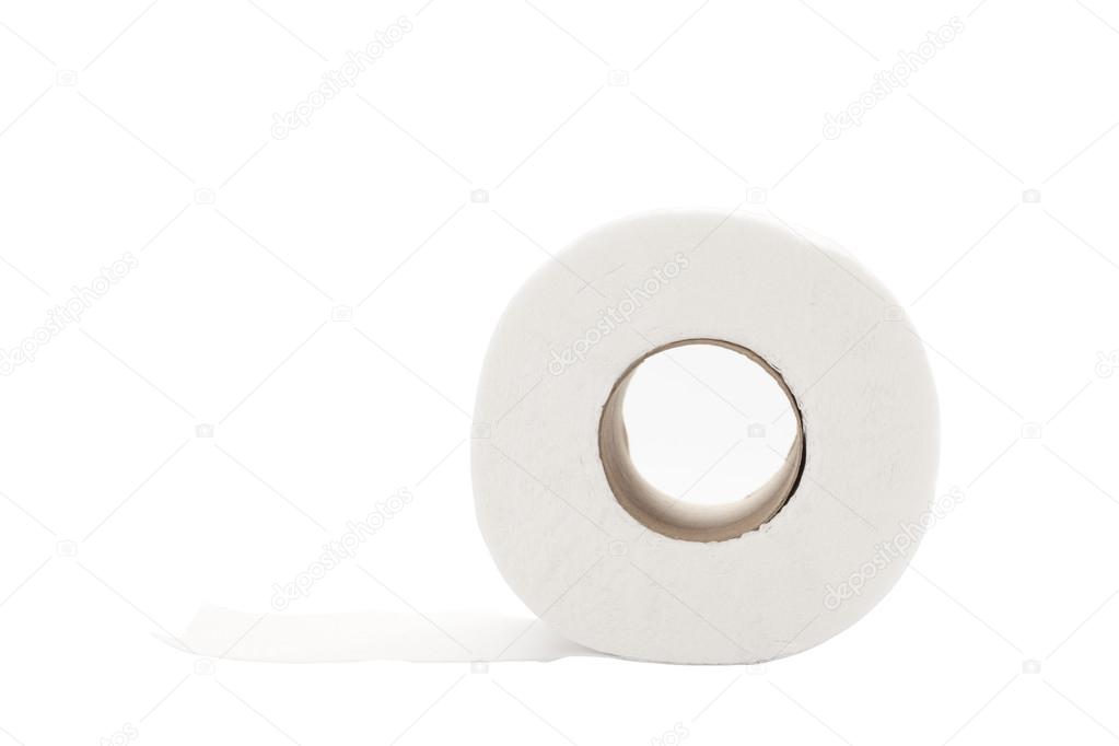 rolled toilet paper 