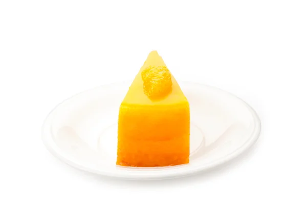 オレンジ色のシートのケーキ — ストック写真