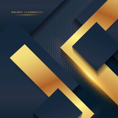 Altın tebrik kartı arkaplan vektör çizimi