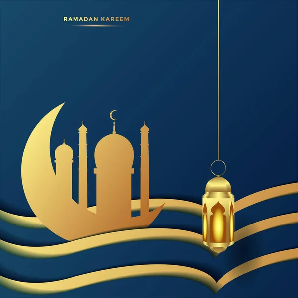 Ramadan Kareem Grußkarte Hintergrund Vektor Illustration — Stockvektor