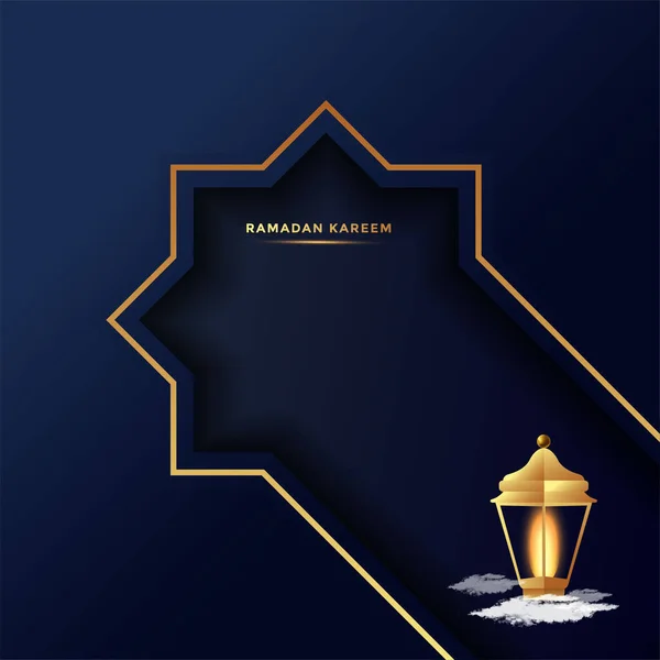 Ramadan Kareem Biglietto Auguri Sfondo Vettoriale Illustrazione — Vettoriale Stock
