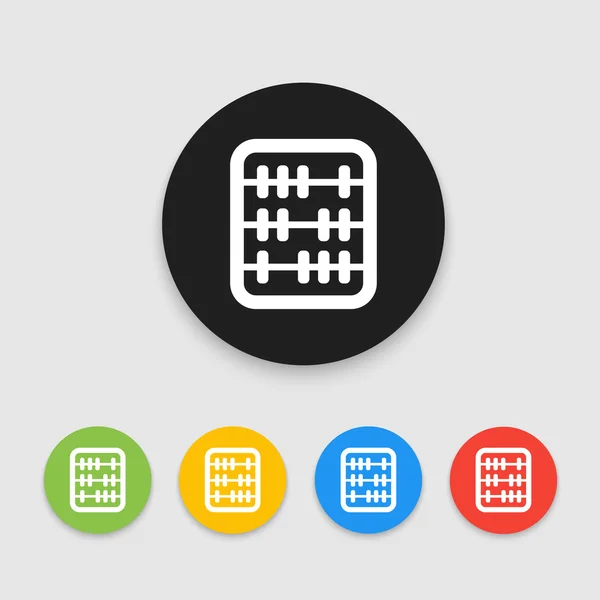 Retro old abacus icon. Цветная иконка в стиле дизайна материалов . — стоковый вектор