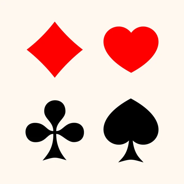 Juego de palos de cartas logo icono plano aislado en el fondo. Ilustración vectorial — Archivo Imágenes Vectoriales