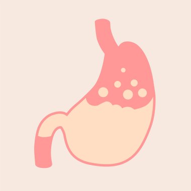 Human Acid stomach vector flat icon. clipart